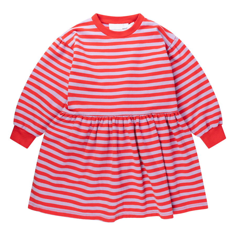 AW24 Dress Dusty Red Stripe