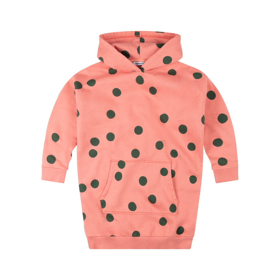 AW23 Hoody Dress Strawberry Dot