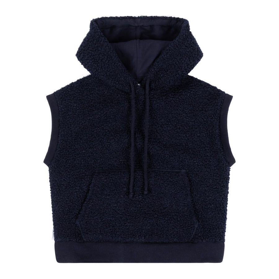 AW24 Sleeveless Hoodie Navy