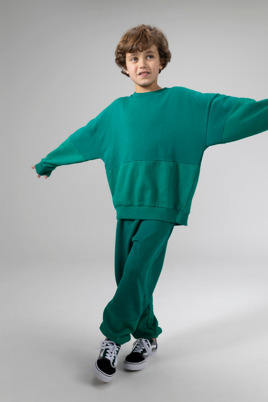 AW23 Duo Oversized Sweater Ultramarine Green Deep Green