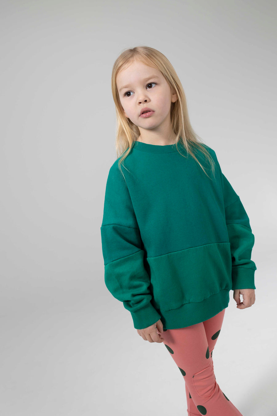 AW23 Duo Oversized Sweater Ultramarine Green Deep Green