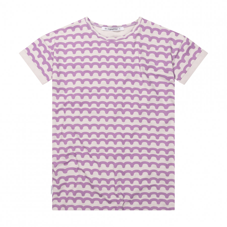 SS24 T-Shirt Dress Violet Waves