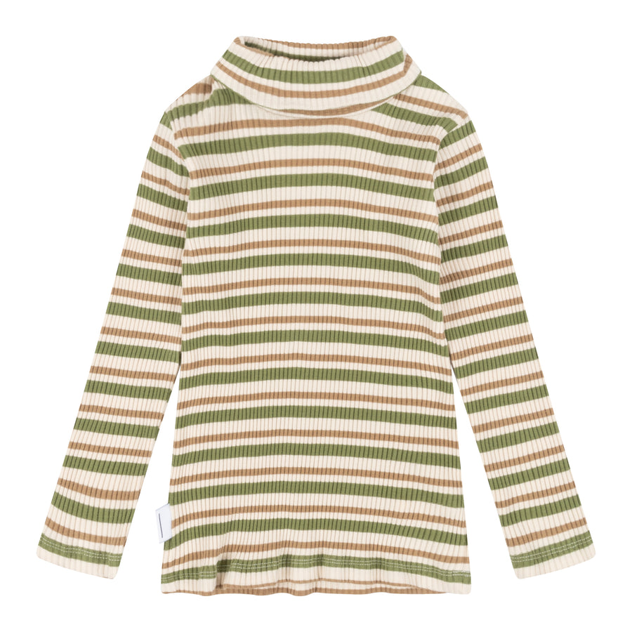 AW24 Turtleneck Olive Green Stripe