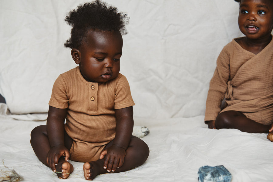 SS21 Rib Bodysuit Warm Earth