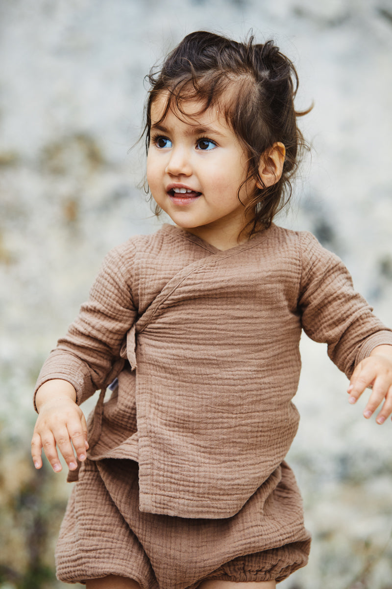 SS21 Wrap top Warm Earth