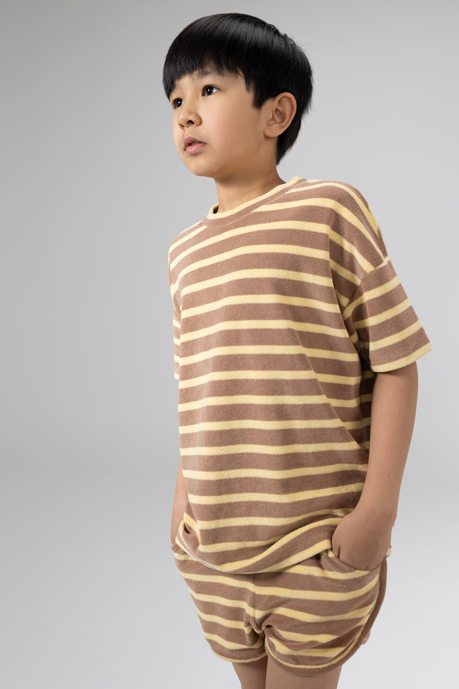 SS23 T-Shirt Toweling Mushroom Stripes