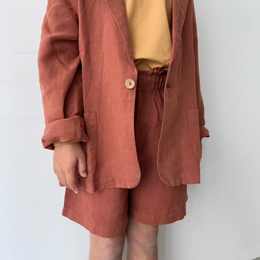 SS21 Linen Blazer Sienna Rose