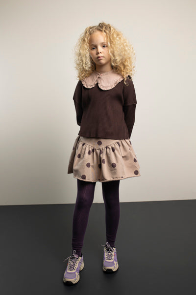 AW22 SKIRT SPOTTED ROSE GREY