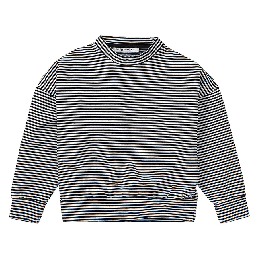 Basics Oversized Sweater B&W Stripes