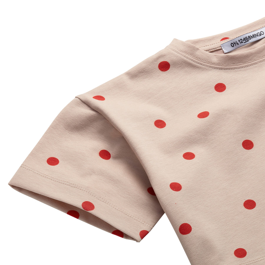 SS23 Cropped T-Shirt Coral Dot