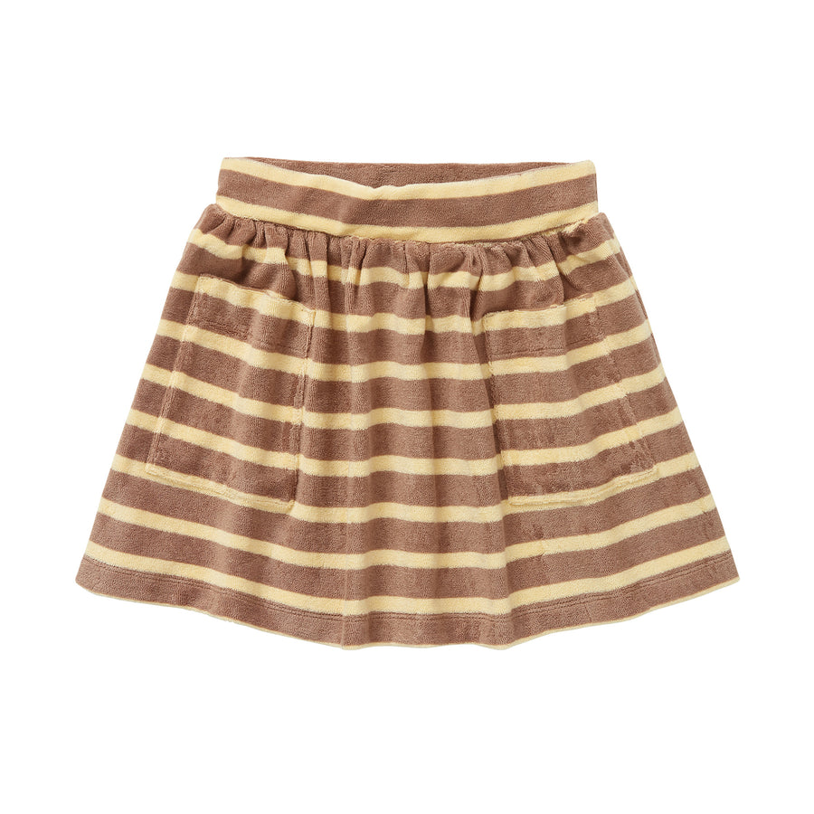 SS23 Skirt Toweling Mushroom Stripes