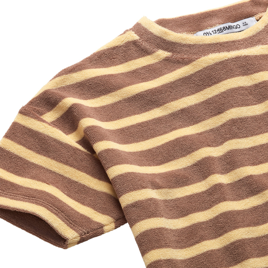 SS23 T-Shirt Toweling Mushroom Stripes